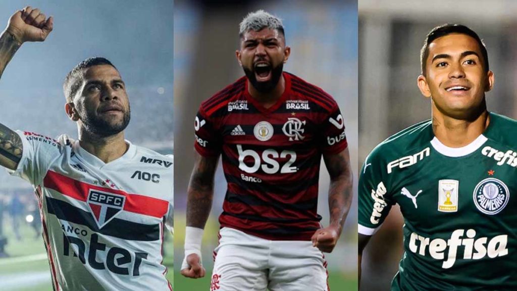 Dani Alves, Gabigol e Dudu os tr~es primeiros maiores salarios do futebol no Brasil